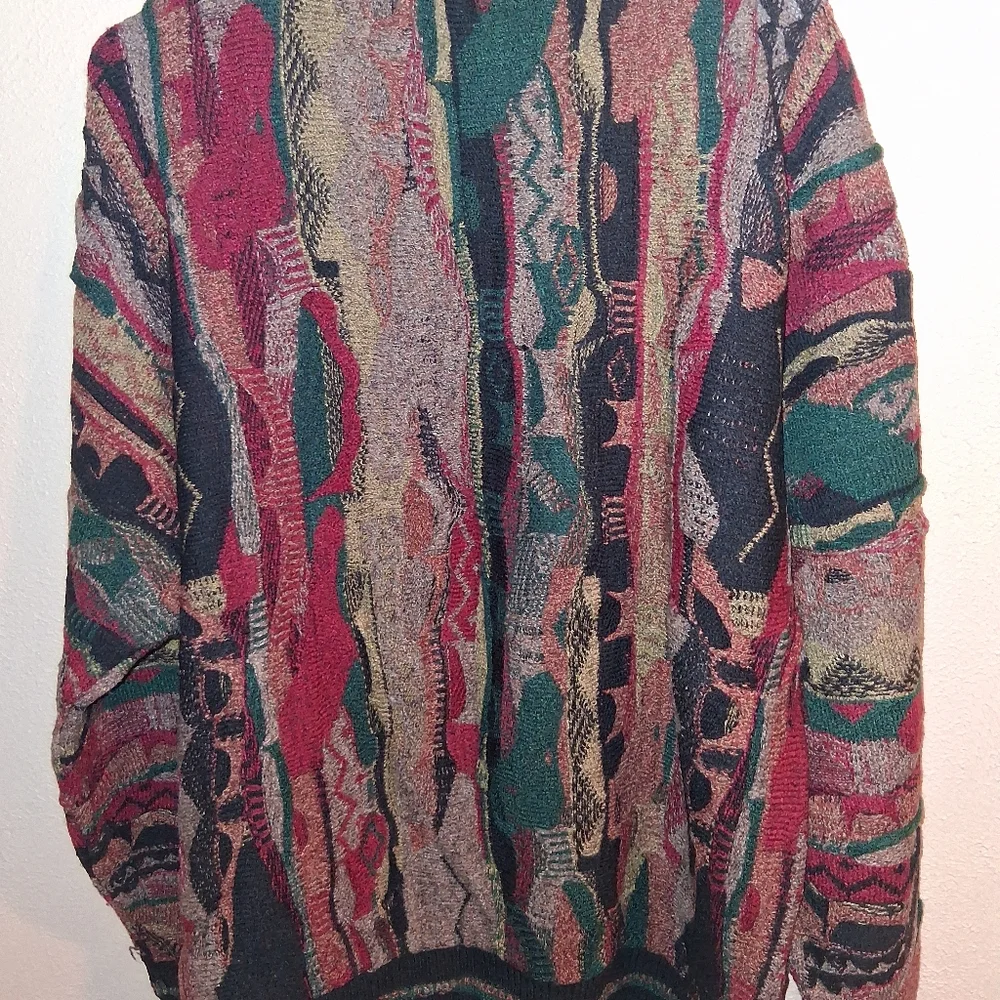 VTG Protege I Collection Sweater 3D Textured Knit Coogi Style Cosby Men’s XL - Picture 7 of 7